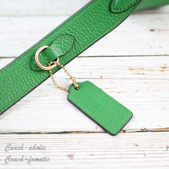 NWT Coach CA207 Jamie Camera Bag Leather Crossbody in Kelly Green - Picture 7 of 11